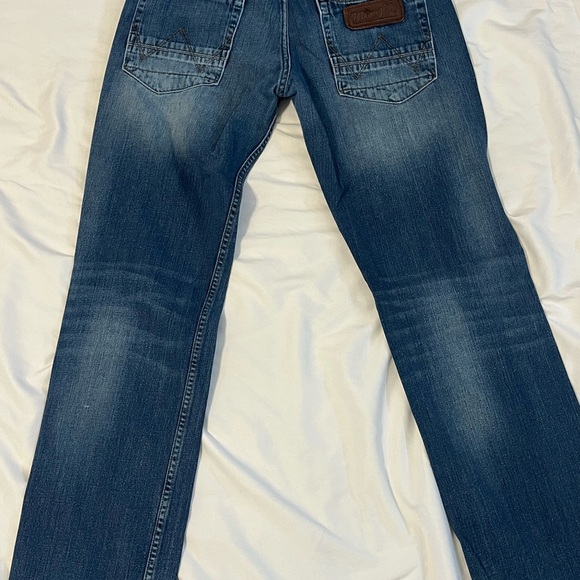 Wrangler Men's Dark Blue “Crank” Bootcut Jeans Size 33/34 - Picture 8 of 11